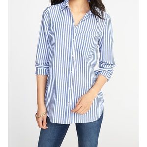 Classic Blue Striped Button-Up Shirt *LIKE NEW*